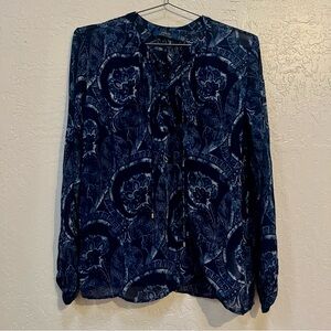 Polo Ralph Lauren Blue paisley Patterned Blouse size S